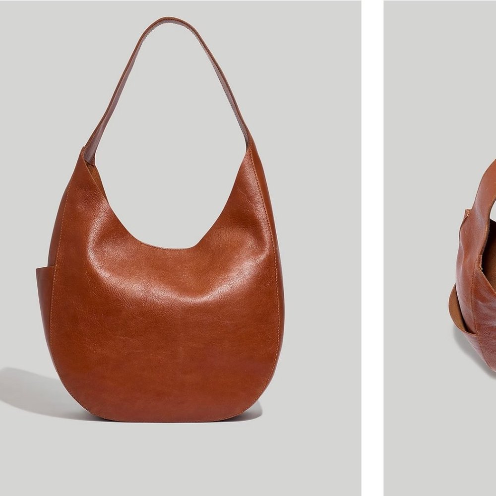 Slouchy Leather Madewell Oversize Shopper Shoulderbag in Brown